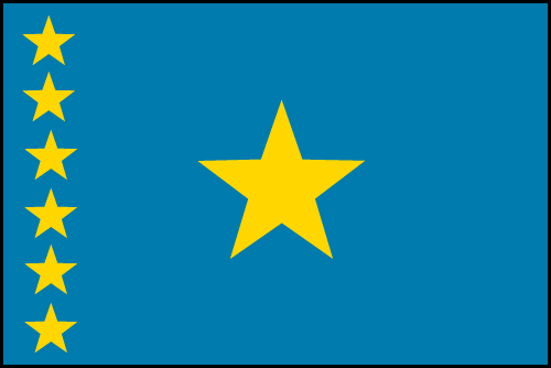 le drapeau de la rdc